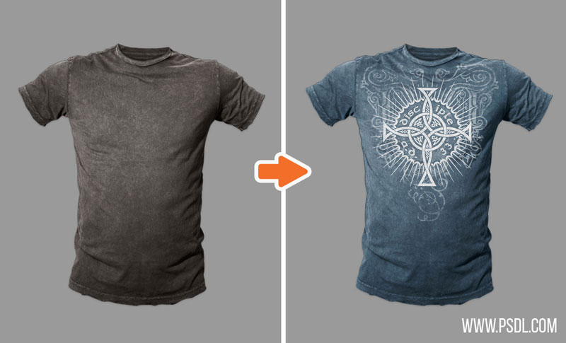 Distressed Shirt Mockup Template