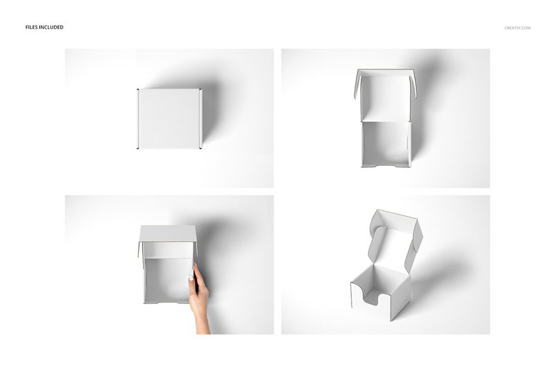  Front Tuck Mailer Box Mockup Set 4351625