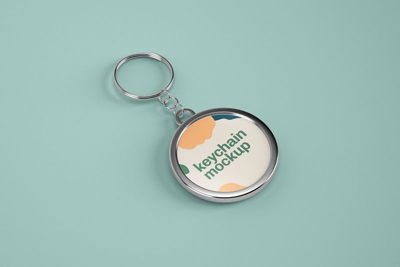 Silver & Card Keychain Mockup Set 4606587