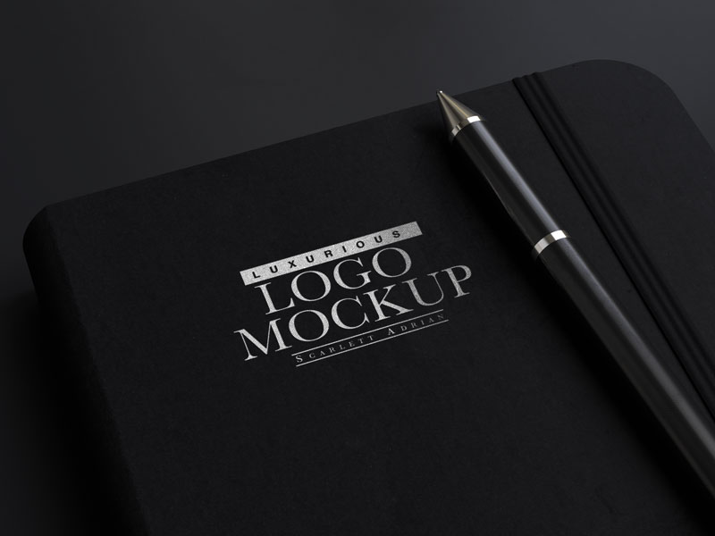 Luxury Notebook Logo Mockup