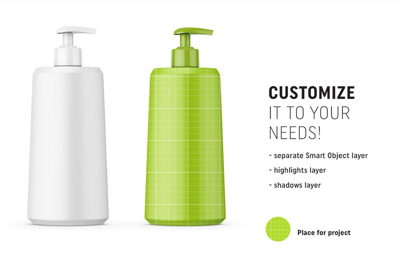 Matt cosmetic bottle mockup 4707289