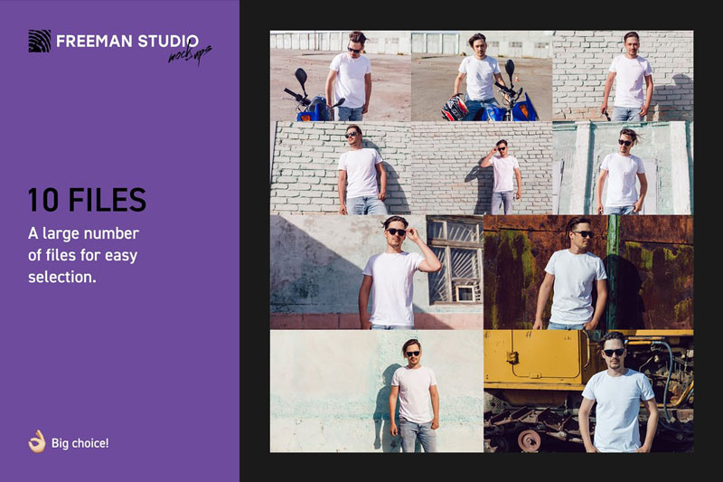 Men's T-Shirt Mock-Up Set 3857277