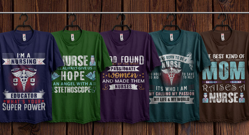 Multiple T shirt Hanging PSD Mockup