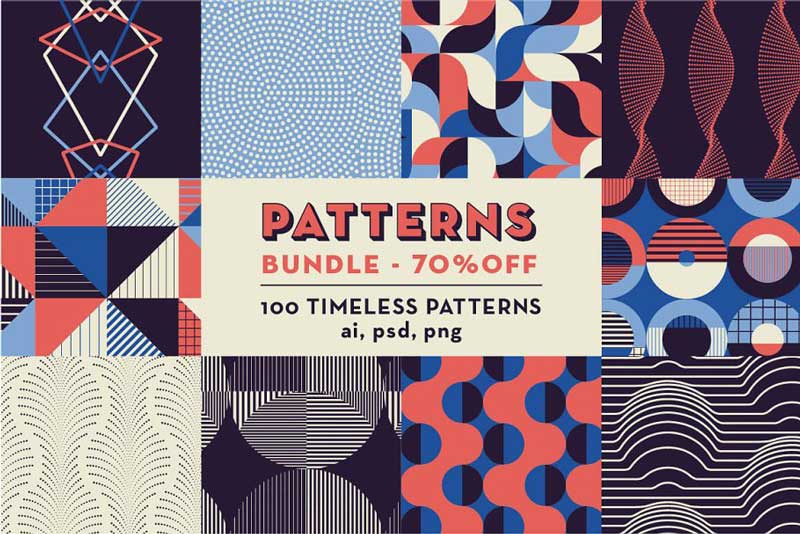 PATTERNS BUNDLE 100 Geo Patterns 2429781