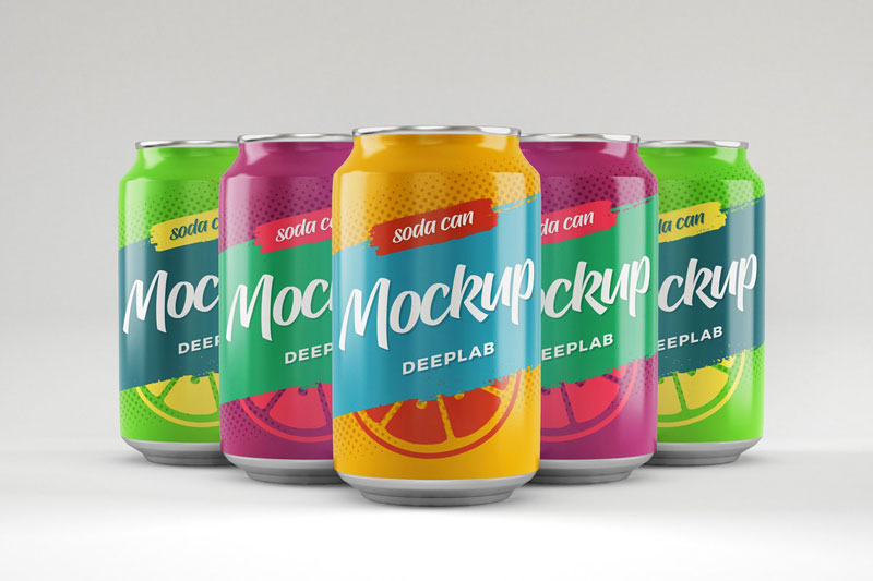 Soda Can Mockup Set 4536023
