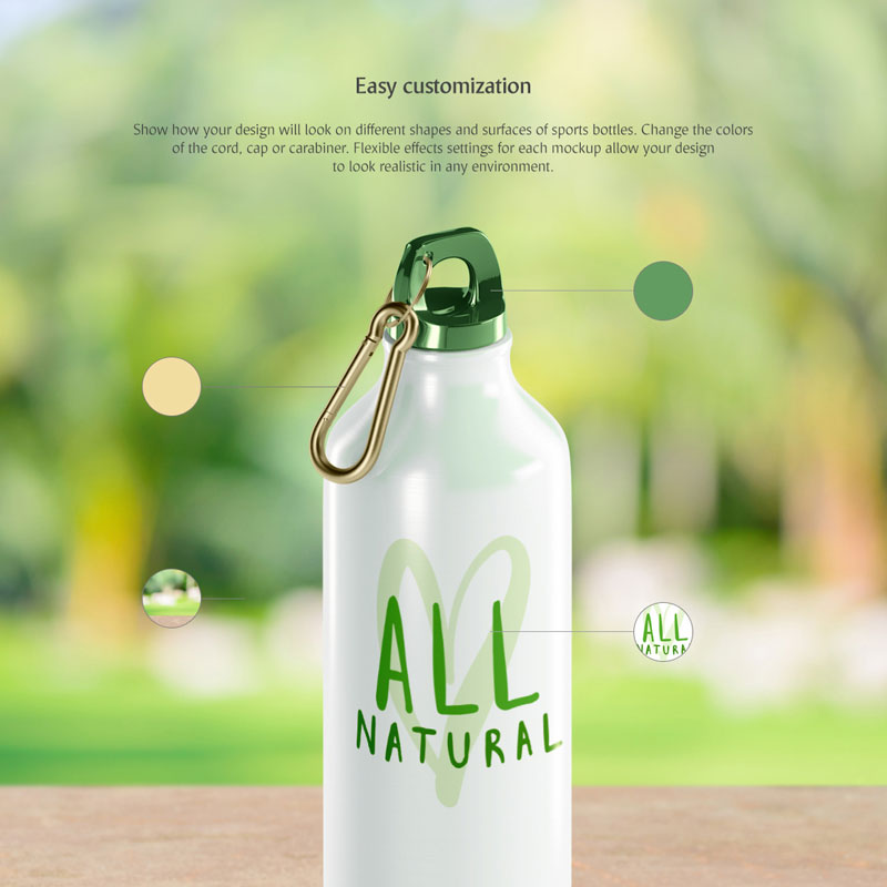 Sport Bottles Mockups Set 2