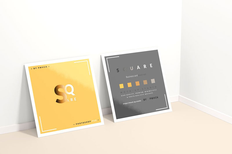 Square Business Card Mockups 4752802