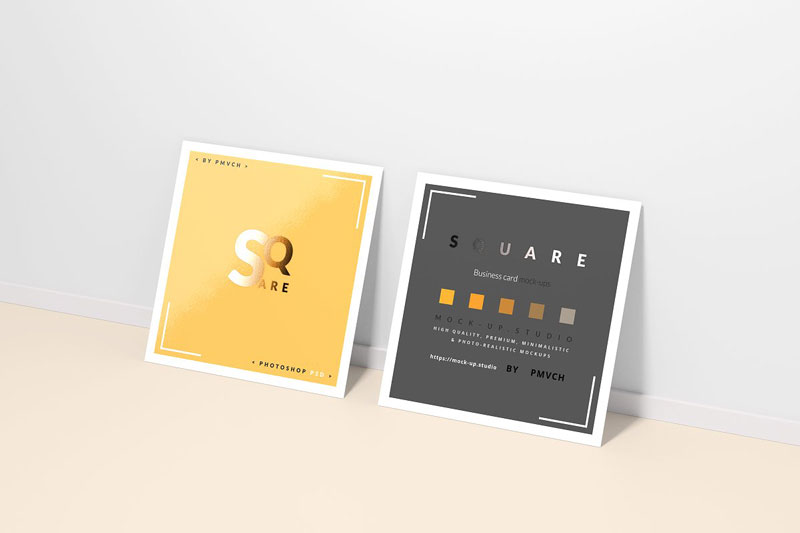 Square Business Card Mockups 4752802