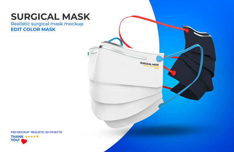 Surgical mask mockup Vol 3