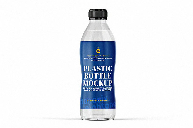 Water Plastic Bottle MockUp Template 1