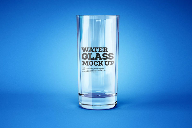 Water and Cocktail Glass Mockup Set 4774238
