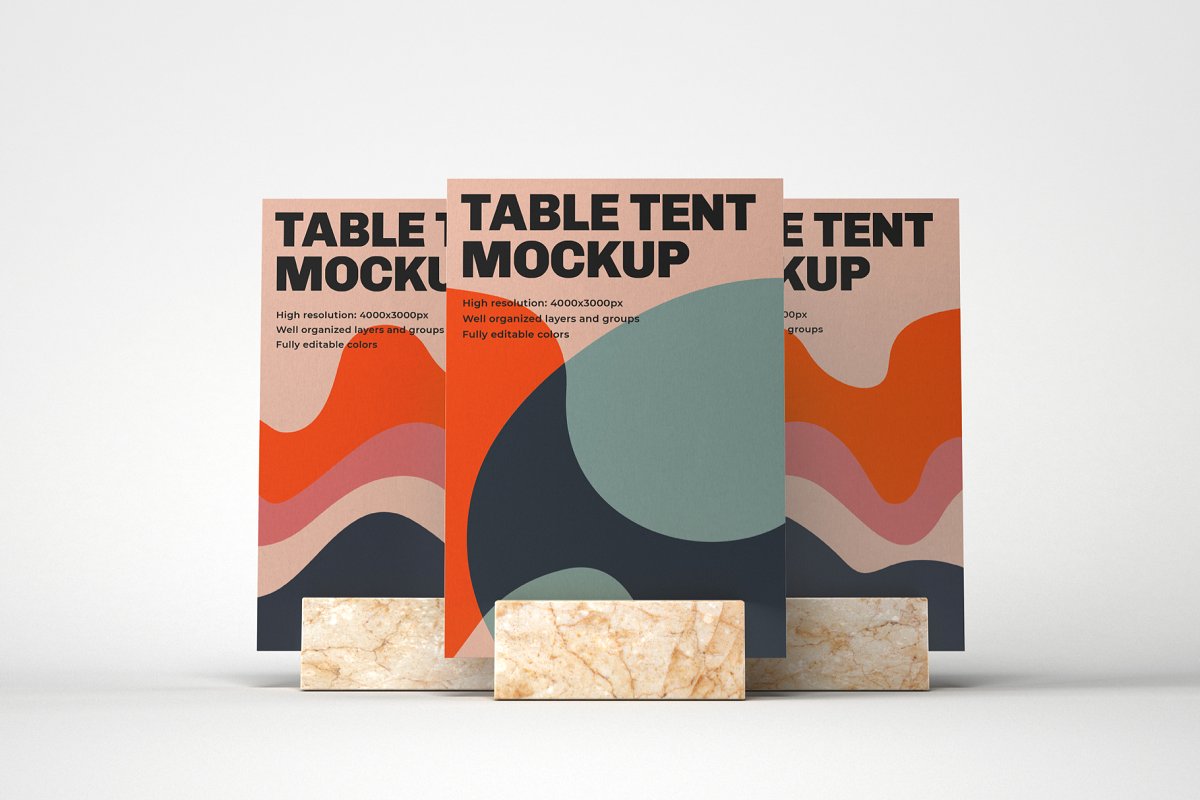 Table Tent and Sign Mockup Set 4774247