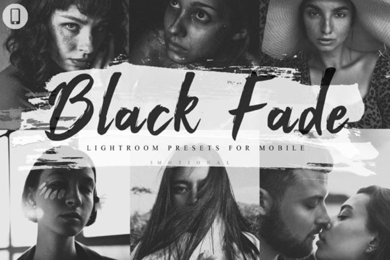 6 Mobile Lightroom Presets Black Fade
