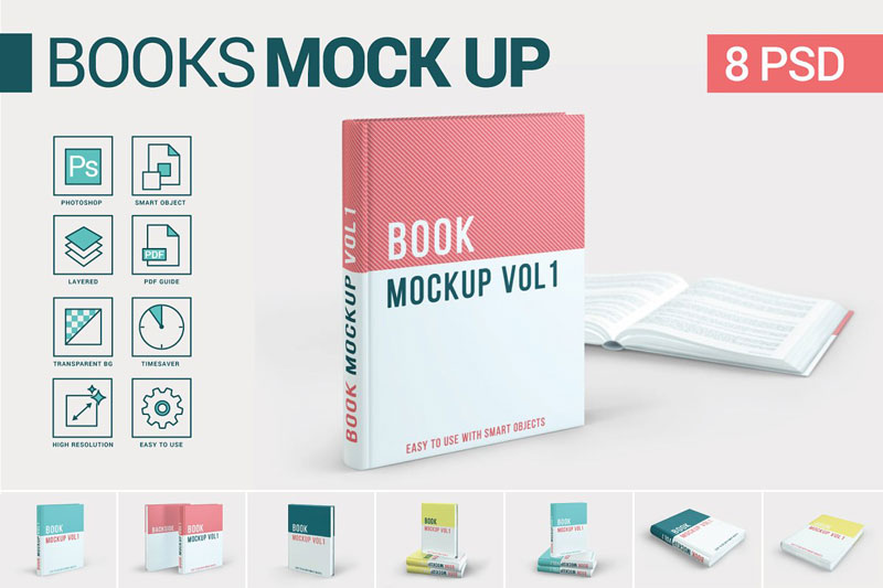 Creativemarket Books Mockup