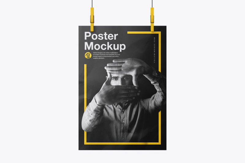 Crumpled A4 Poster Mockup 55270