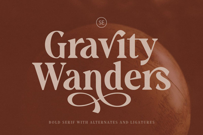 Gravity Wanders Stylish Bold Serif 4756775