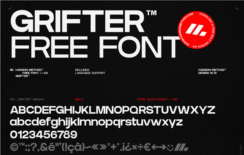 Grifter Bold Strong Sans Serif Font