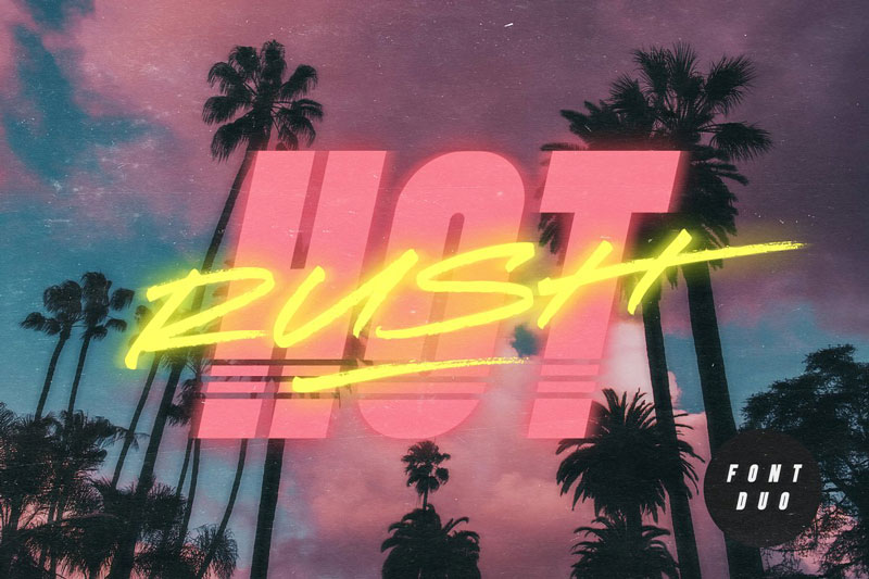Hot Rush Font Duo 4623482