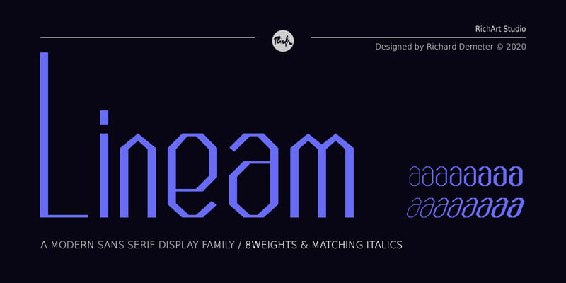 Lineam Font Family 16 Fonts
