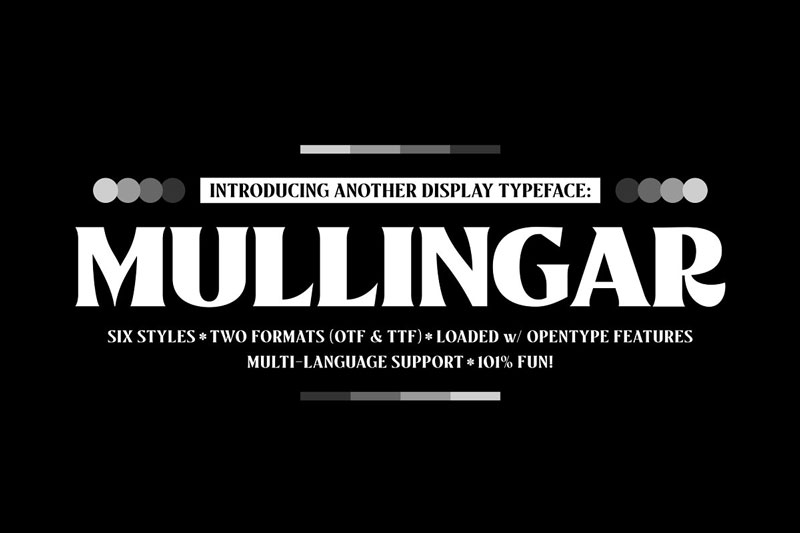 Mullingar Display Typeface 4889352