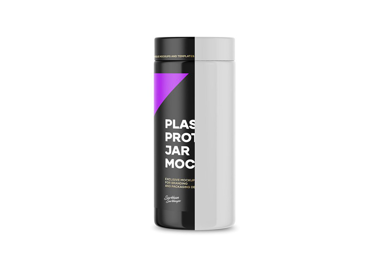 Plastic Protein Jar Mockup 4897060
