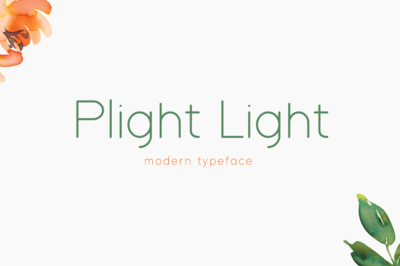 Plight Light Font Free Download