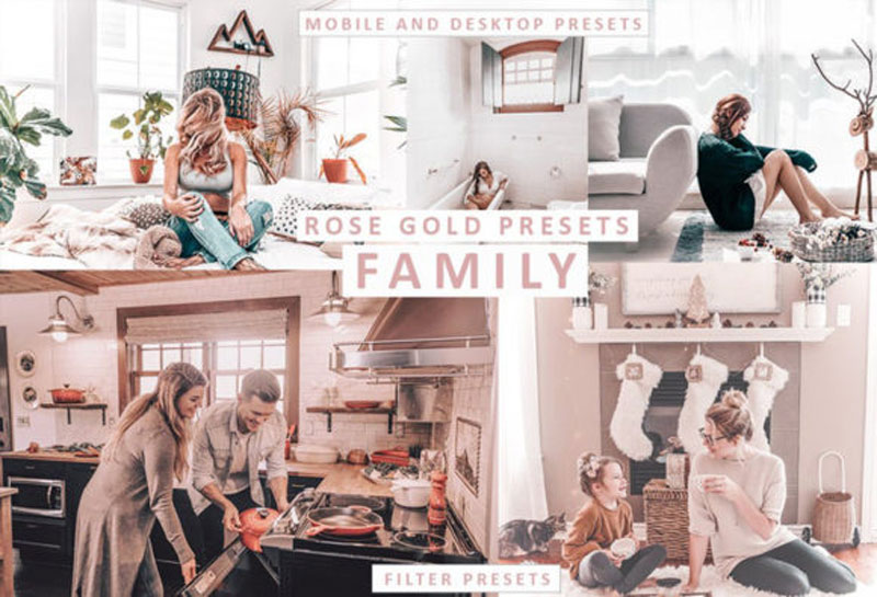 ROSE GOLD Mobile and Desktop Presets