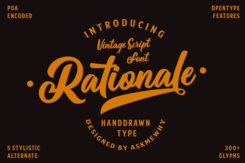 Rationale Vintage Script Font