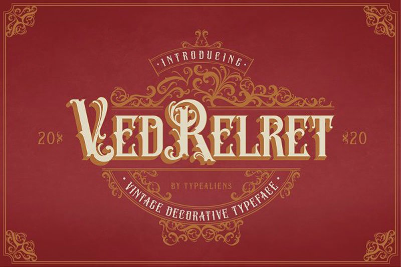 Ved Relret Stunning Display Fonts 4981737 Free