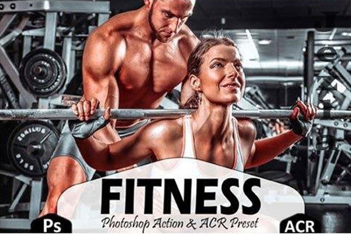 10 Fitness Photoshop Actions, ACR Preset 4444156