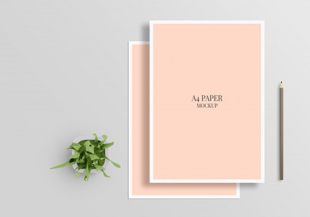 A4 Flyer Mockup PSD Free