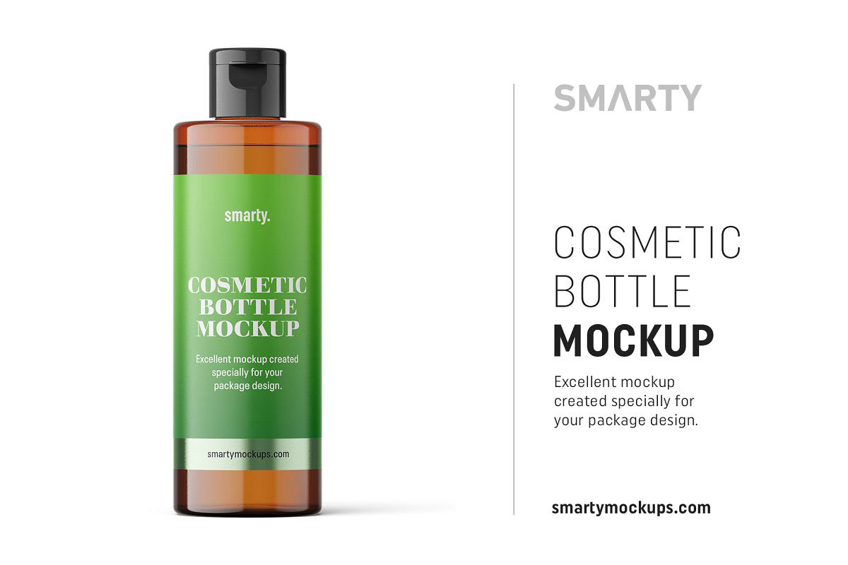 Amber bottle mockup 4824203