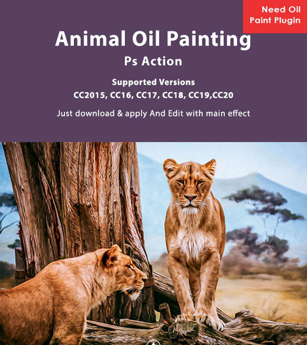 Animal Oil Painting Photoshop Action 26608753
