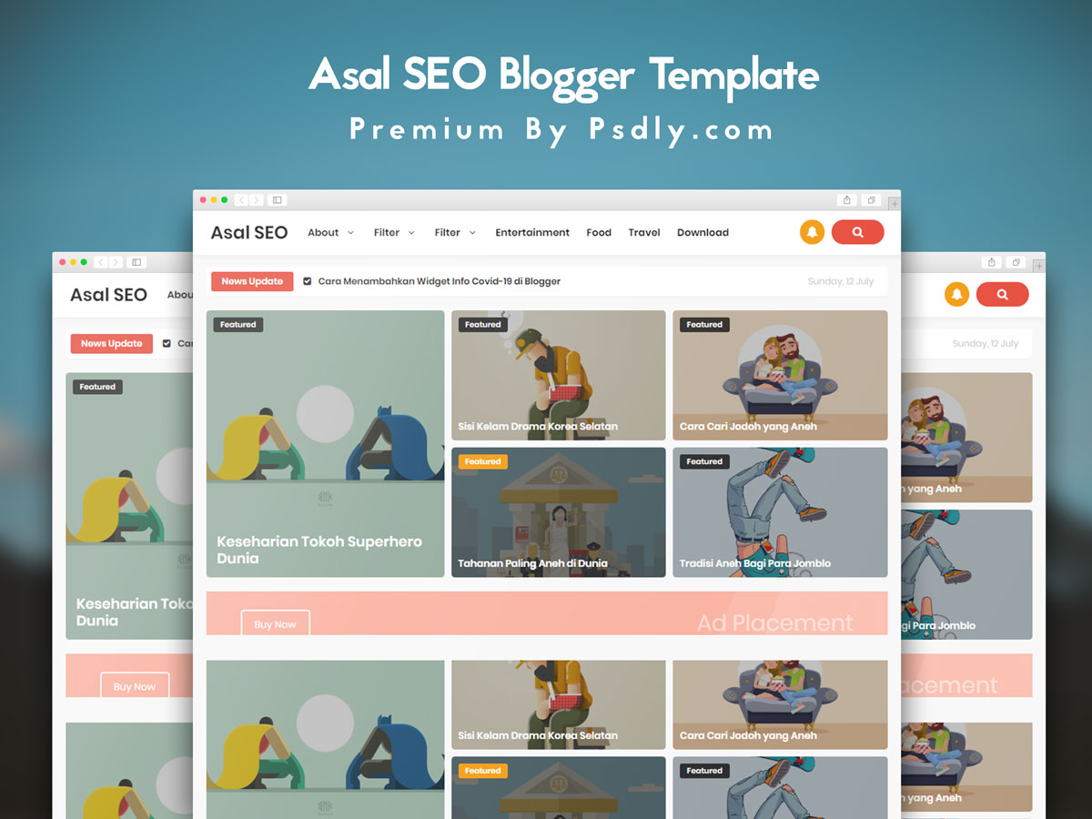 Asal SEO Blogger Template Premium Free