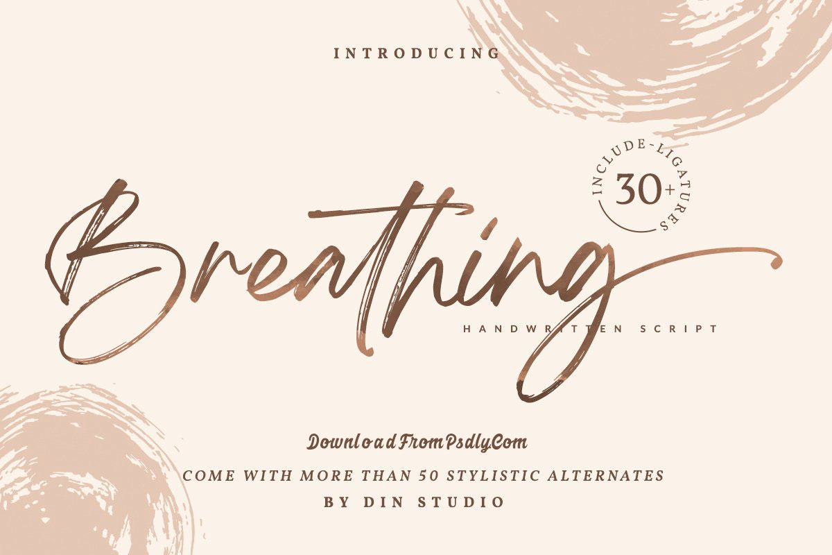 Breathing - Brush Signature Font