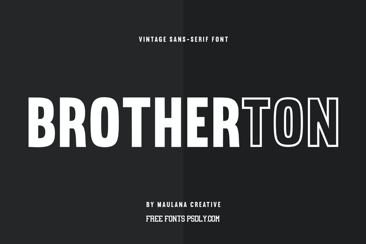 Brotherton Vintage Sans Serif Font Typeface