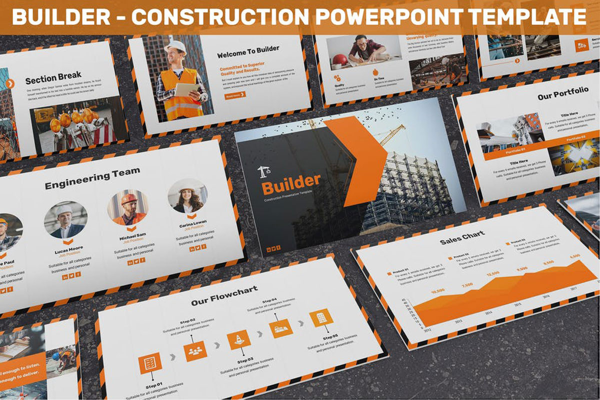 Builder - Construction Powerpoint Template PXYJYH2