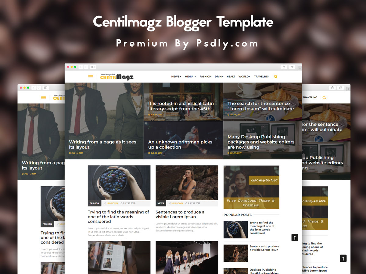 Centilmagz Responsive Blogger Template