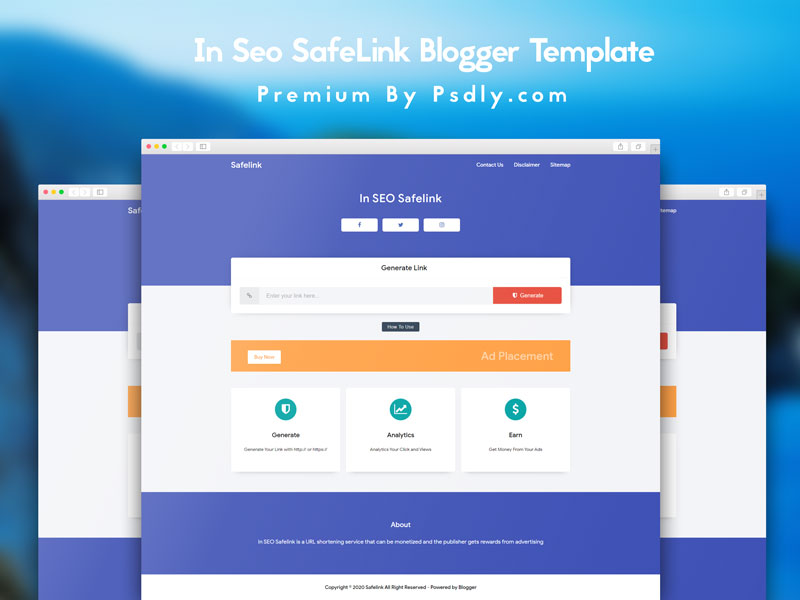 In SEO Safelink Pro Responsive Blogger Template