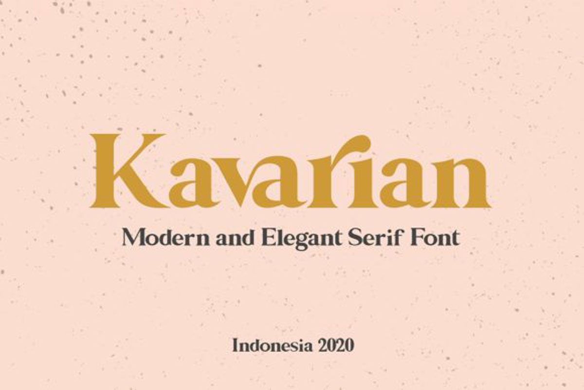 Kavarian Modern Elegant Serif Handmade Typeface