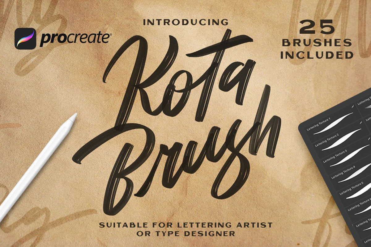 Kota Brush Lettering - Procreate Brush