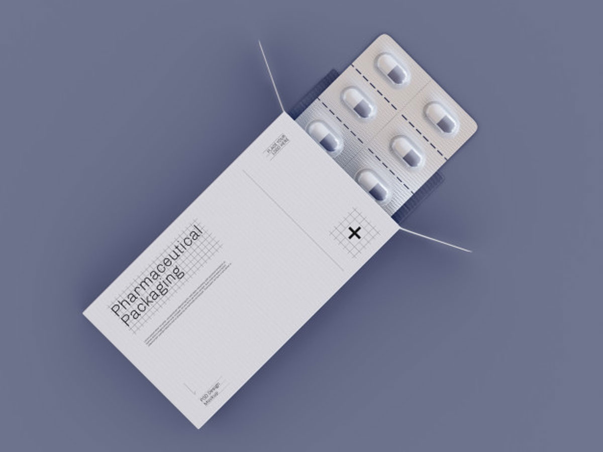 Medication Branding and Pharmaceutical Packaging Mockup