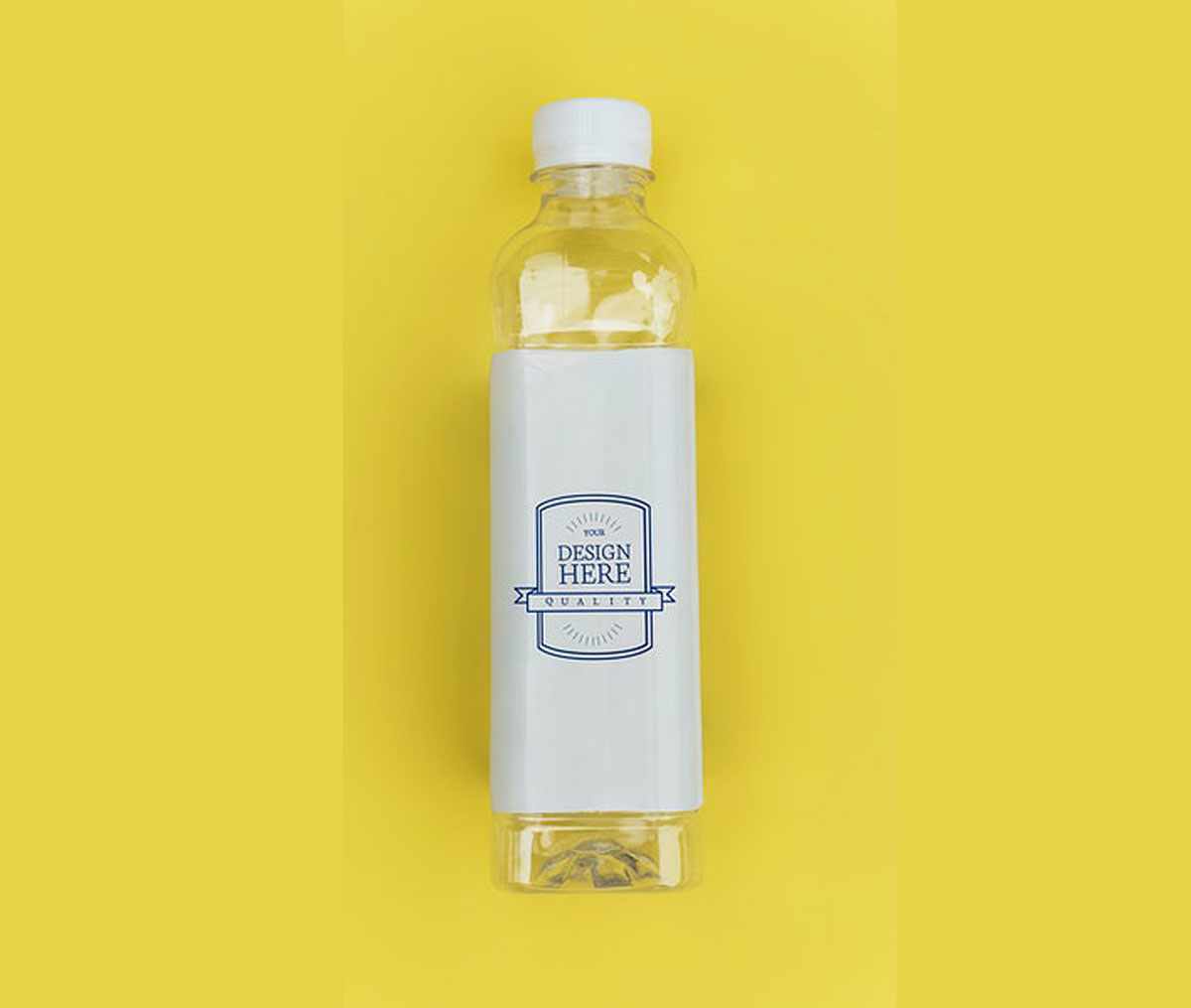 Mockup design space on water bottle label - 296015