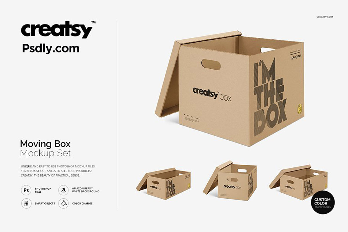 Moving Box Mockup Set 4036528
