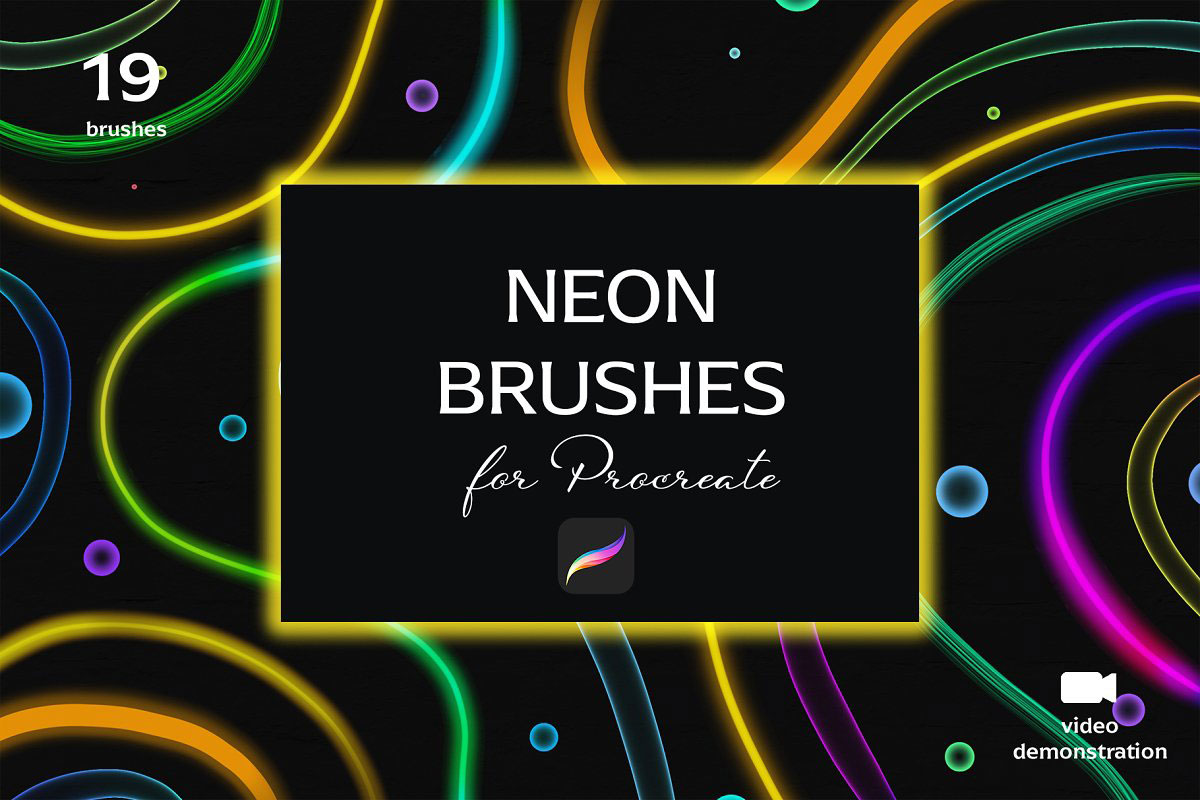 Neon brush set for Procreate 5167471