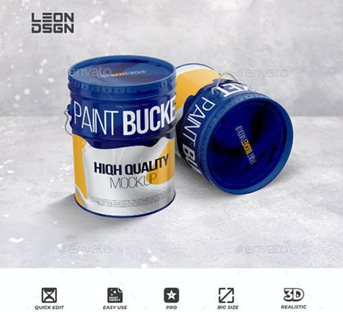Paint Bucket Tin Mockup 27486917