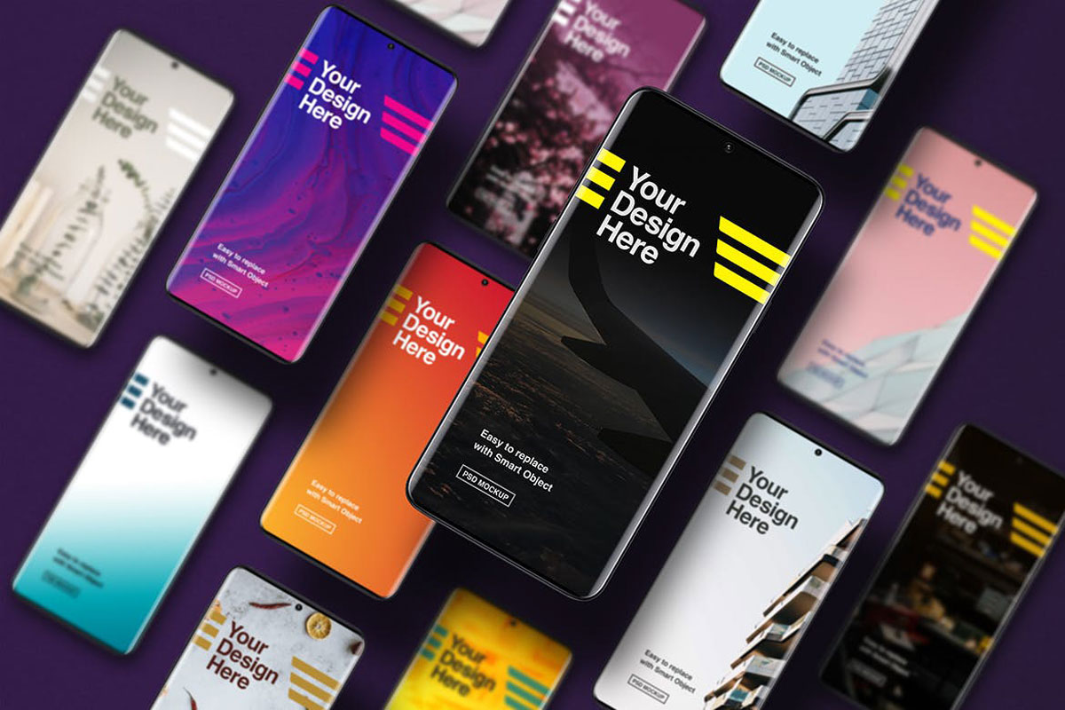 Smartphones Mockup Set
