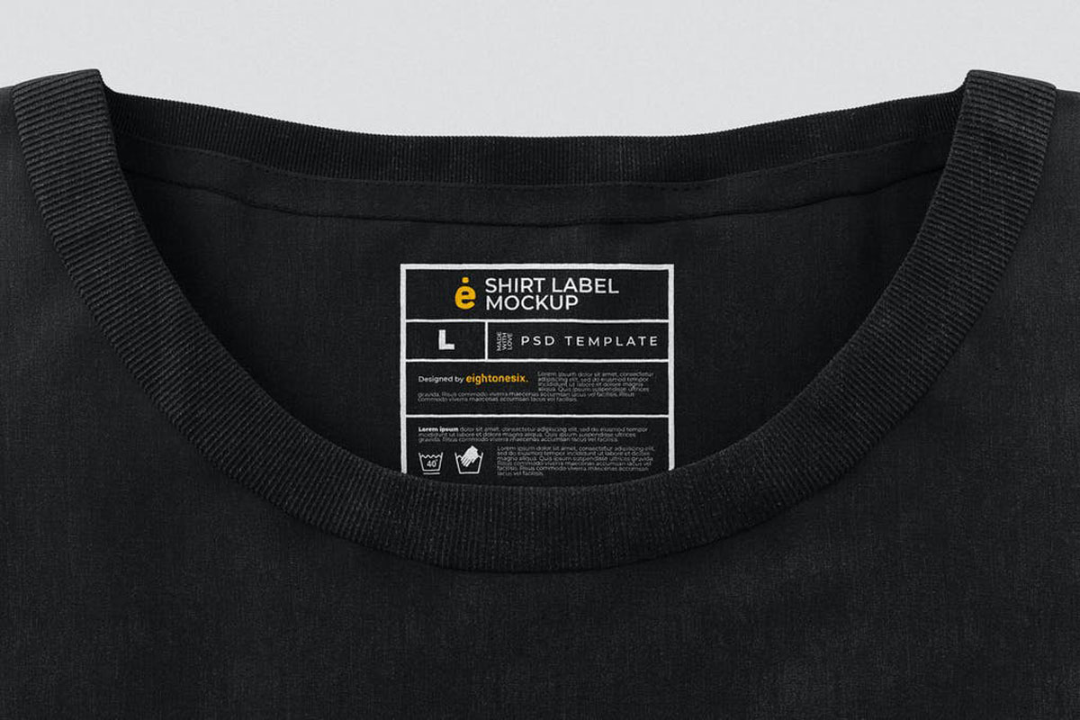 T-Shirt Label Mockup Template 3W5Q4ZN