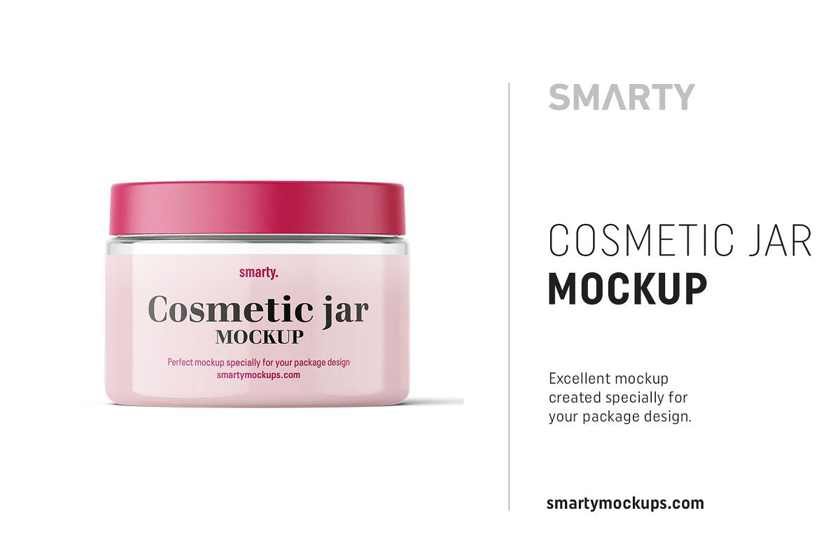 Transparent jar mockup 150ml 4824832