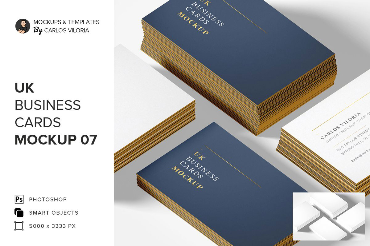 UK Business Cards Mockup 07 5217179